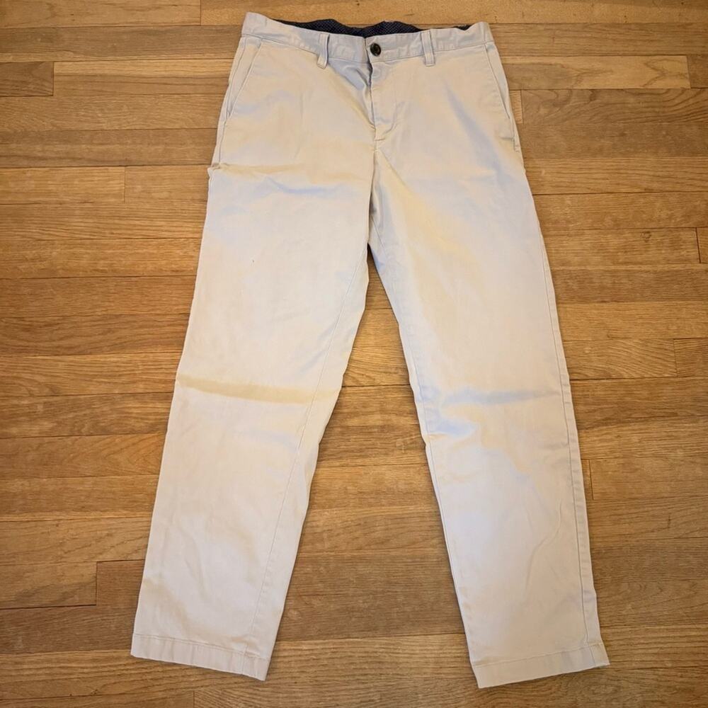 The Savile Row Company tan khaki straight leg golf casual pants sz 32 x 28 b29